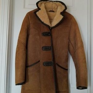 Vintage shearling suede coat